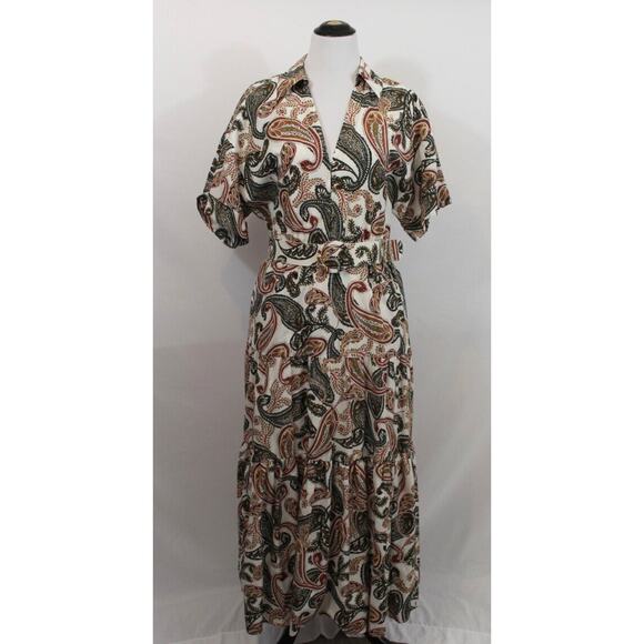 NICHOLAS Sz 14 Amina Shirt Dress Jaipur Paisley Pearl NWT - Picture 2 of 8